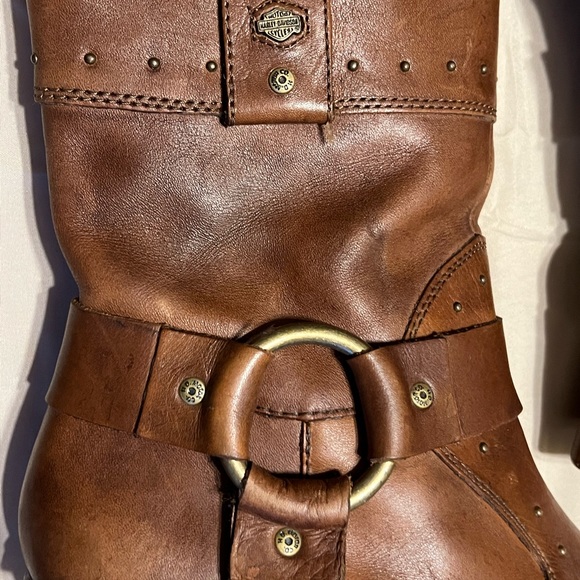SOLD 8.5 Ladies Harley Davidson Studded Harness Boots - Picture 3 of 16